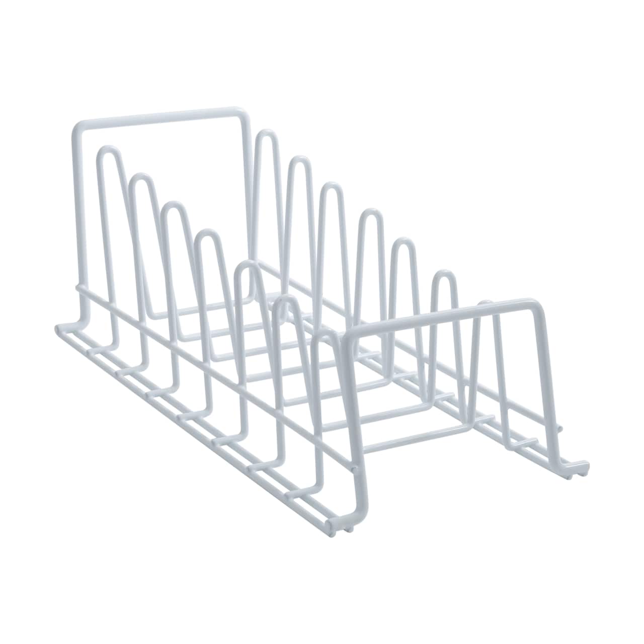 Organize It All White Deluxe Lid & Plates Organizer